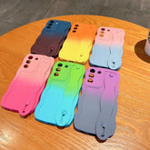 Cute Phone Case for Galaxy S20, S21, S22, S23 Ultra/Plus, and S20 FE - Gradient Big Wave Wristband - Touchy Style .