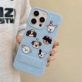 Cute Phone Case for iPhone 11, 12, 13, 14, and 15 Pro Max – Lovely Puppy Dog Design with Kickstand – TSP213 - Touchy Style