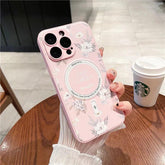 Cute Phone Case for iPhone 15, 11, 12, 13, 14, Pro Max, and 14 Plus with Printing of Magnetism Blossoms - Touchy Style