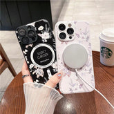 Cute Phone Case for iPhone 15, 11, 12, 13, 14, Pro Max, and 14 Plus with Printing of Magnetism Blossoms - Touchy Style