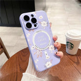 Cute Phone Case for iPhone 15, 11, 12, 13, 14, Pro Max, and 14 Plus with Printing of Magnetism Blossoms - Touchy Style