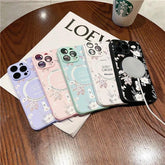 Cute Phone Case for iPhone 15, 11, 12, 13, 14, Pro Max, and 14 Plus with Printing of Magnetism Blossoms - Touchy Style