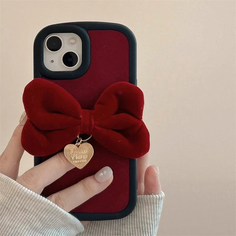 Cute Phone Case for iPhone 15, 14, 13, 12, and 11 Pro Max – 3D Bowknot Soft Back Cover – TSP452 - Touchy Style