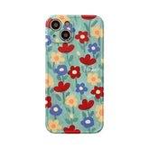 Cute Phone Case with Fairy Garden Flowers Oil Painting for iPhone 14, 13, 12, 11 Pro Max, and 14 Plus - Touchy Style