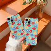 Cute Phone Case with Fairy Garden Flowers Oil Painting for iPhone 14, 13, 12, 11 Pro Max, and 14 Plus - Touchy Style