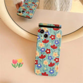 Cute Phone Case with Fairy Garden Flowers Oil Painting for iPhone 14, 13, 12, 11 Pro Max, and 14 Plus - Touchy Style