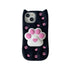 Cute Phone Cases: 3D Cat Paw Silicone Case with Stand for iPhone 15/14/13/12 Pro Max - TSP310 - Touchy Style