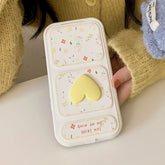 Cute Phone Cases - 3D Hearts & Flower Folding Leather Covers for iPhone 12-15 Pro Max - TSP379 - Touchy Style