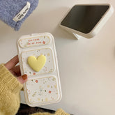 Cute Phone Cases - 3D Hearts & Flower Folding Leather Covers for iPhone 12-15 Pro Max - TSP379 - Touchy Style