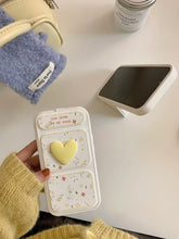 Cute Phone Cases - 3D Hearts & Flower Folding Leather Covers for iPhone 12-15 Pro Max - TSP379 - Touchy Style