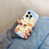 Cute Phone Cases: Cartoon Dog & Cat Oval Silicone Case for iPhone 15 Pro Max, 14, 13, 11, 12 - TSP289 - Touchy Style