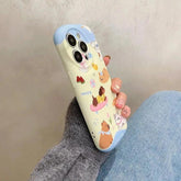 Cute Phone Cases: Cartoon Dog & Cat Oval Silicone Case for iPhone 15 Pro Max, 14, 13, 11, 12 - TSP289 - Touchy Style