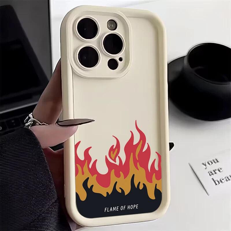 Cute Phone Cases Case For iPhone 15, 14 Pro Max, 13, 12, 11, XS Max, X, XR, 7, and 8 Plus - Red Flame of Hope - TSP237 - Touchy Style