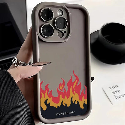 Cute Phone Cases Case For iPhone 15, 14 Pro Max, 13, 12, 11, XS Max, X, XR, 7, and 8 Plus - Red Flame of Hope - TSP237 - Touchy Style