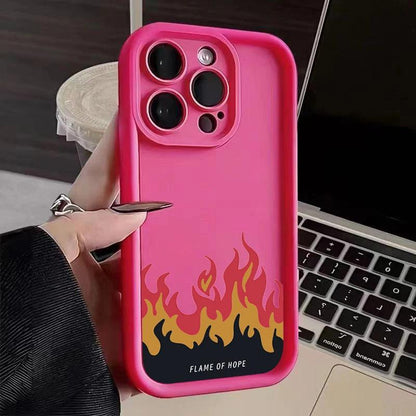 Cute Phone Cases Case For iPhone 15, 14 Pro Max, 13, 12, 11, XS Max, X, XR, 7, and 8 Plus - Red Flame of Hope - TSP237 - Touchy Style