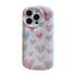 Cute Phone Cases - Colorful Love Heart Liquid Skin Silicone for iPhone 11-15 Pro Max - TSP294 - Touchy Style