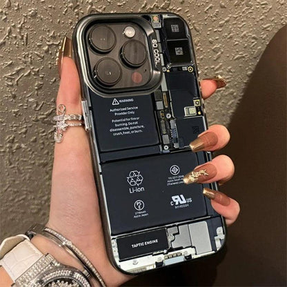 Cute Phone Cases For 15, 14 Pro Max, 11, 12, 13 Pro, 7, 8 Plus, X, and XR - Creative Circuit Board Pattern - TSP204 - Touchy Style