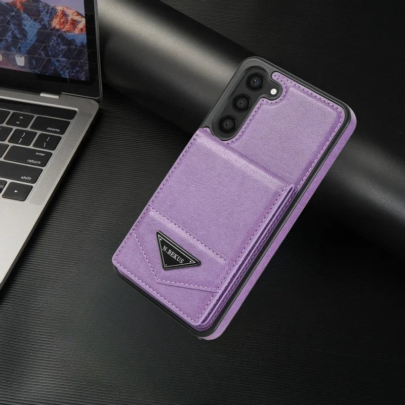 Cute Phone Cases For Galaxy A13, A14, A51, A52, A53, A54, S24, S23 FE, S22, S21 Plus, S20, and Note 20 Ultra - Leather Wallet Cover - TSP381 - Touchy Style