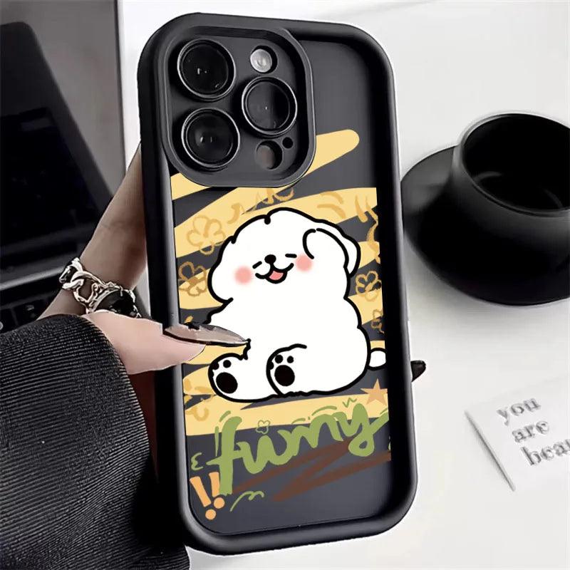 Cute Phone Cases For Galaxy A14, A34, A54, A13, A33, A53, A32, A52, S24, S23 Ultra, S22 Plus, and S21 FE - Dog Silicone Cover - TSP240 - Touchy Style