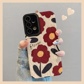 Cute Phone Cases For Galaxy A53, A52S, A52, A54, A14, A33, A13, A34, A32, A51, A73, A72, A71, A12, A22, A23, and more - Red Flowers - TSP402 - Touchy Style