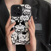 Cute Phone Cases for Galaxy S24, S23, S22 Ultra Plus, S20 FE, A55, A53, A52S, A52, A54, A14, A33, A13, A34, A32, A51, A73, A72, A12, A22, A23 5G 
 - Lovely Cats - TSP406 - Touchy Style