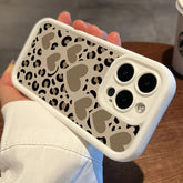 Cute Phone Cases For Galaxy S24, S23 Ultra 5G, S22 Plus, S21 FE, A15, A35, A55, A34, A54, A53, A33, and A52 - Heart Leopard Print - TSP223 - Touchy Style