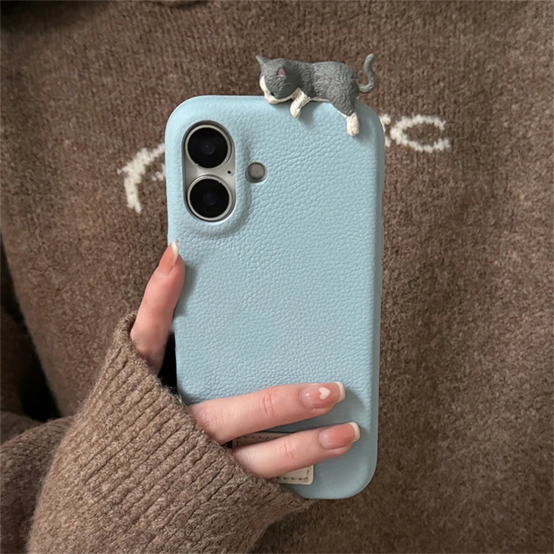 Cute Phone Cases for iPhone 11, 12, 13, 14, 15, 16 Pro Max Plus - Soft 3D Cat - TSP329 - Touchy Style