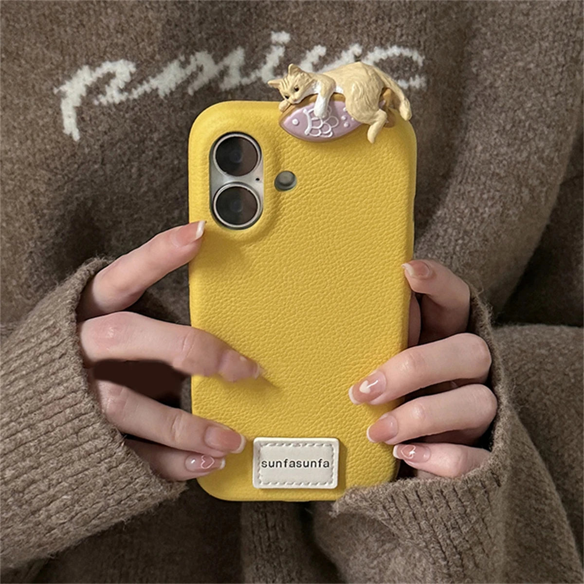 Cute Phone Cases for iPhone 11, 12, 13, 14, 15, 16 Pro Max Plus - Soft 3D Cat - TSP329 - Touchy Style