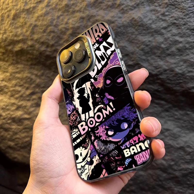 Cute Phone Cases For iPhone 11, 12, 13, 14, 15, Pro, Max, Mini, 7, 8, Plus, SE, XR, X, and XS - Comics Shockproof Cover - TSP245 - Touchy Style