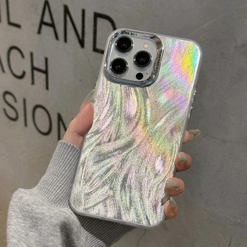 Cute Phone Cases For iPhone 11, 12, 13, 14, 15 Pro Max Plus - Camlet Pattern Laser Cover - TSP197 - Touchy Style