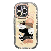 Cute Phone Cases For iPhone 11, 12, 13, 14, and 15 Pro Max - Cartoon Puppy Dog - Makeup Mirror Cover - TSP275 - Touchy Style