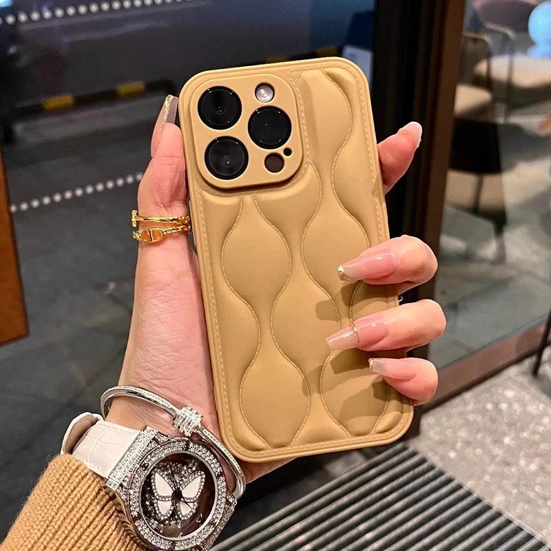 Cute Phone Cases for iPhone 11, 12, 13, 14, and 15 Pro Max models - Luxury Wavy Pattern - TSP193 - Touchy Style