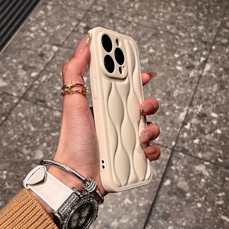 Cute Phone Cases for iPhone 11, 12, 13, 14, and 15 Pro Max models - Luxury Wavy Pattern - TSP193 - Touchy Style