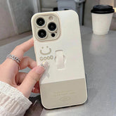 Cute Phone Cases for iPhone 11, 12, 13, 14, and 15 Pro Max - "Nice Smile" Words with Invisible Bracket - TSP209 - Touchy Style