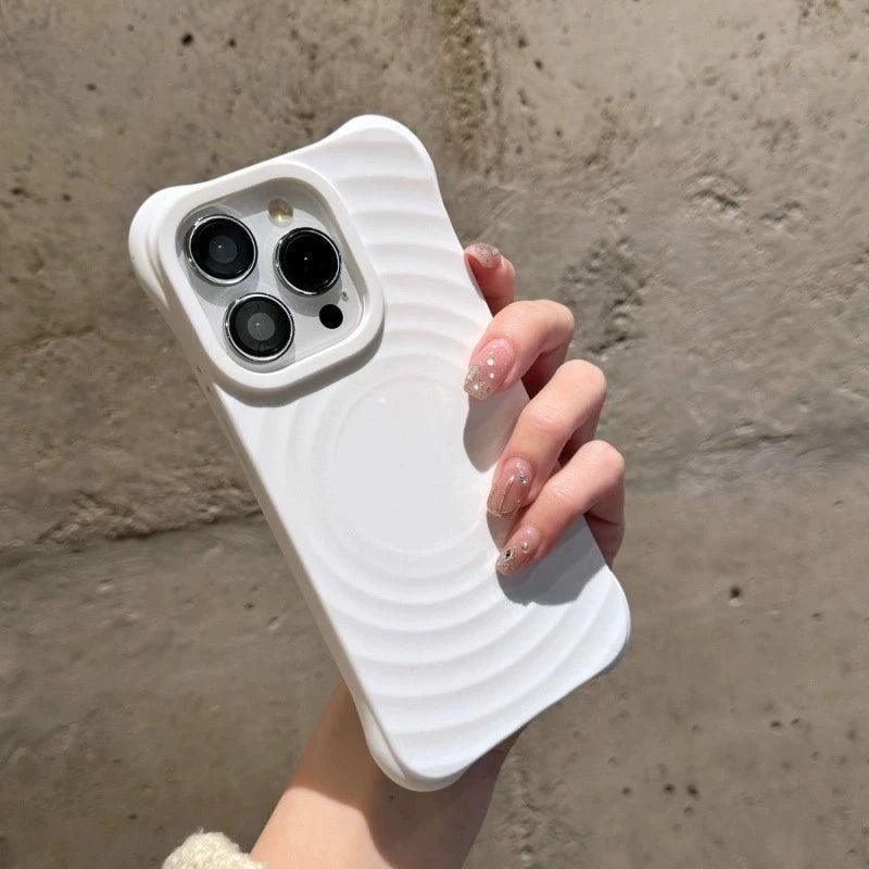 Cute Phone Cases for iPhone 11, 12, 13, 14, and 15 Pro Max - Water Ripple Transparent Cover - TSP195 - Touchy Style