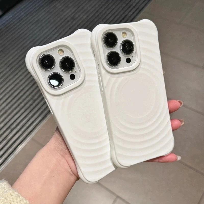 Cute Phone Cases for iPhone 11, 12, 13, 14, and 15 Pro Max - Water Ripple Transparent Cover - TSP195 - Touchy Style