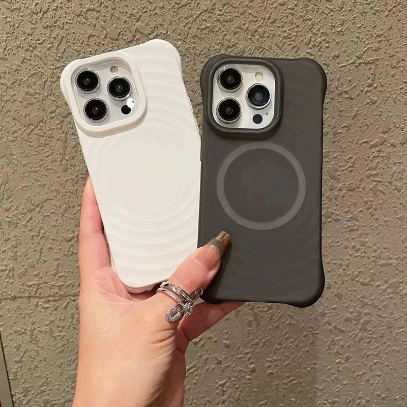 Cute Phone Cases for iPhone 11, 12, 13, 14, and 15 Pro Max - Water Ripple Transparent Cover - TSP195 - Touchy Style