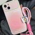 Cute Phone Cases For iPhone 11, 12, 13, 14, or 15 - Large Window Lens Protective Cover with Soft Lanyard - TSP372 - Touchy Style