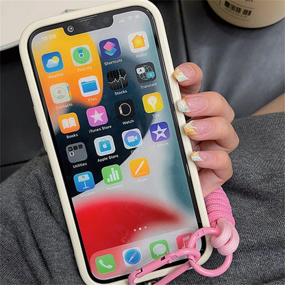 Cute Phone Cases For iPhone 11, 12, 13, 14, or 15 - Large Window Lens Protective Cover with Soft Lanyard - TSP372 - Touchy Style