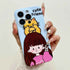 Cute Phone Cases for iPhone 11, 12, 13, 14, or 15 Pro Max - Cartoon Girl & Cat Friends - Silicone Cover - TSP207 - Touchy Style