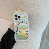 Cute Phone Cases for iPhone 11, 12, 13, 14 Pro Max & 14 Plus - Sweet Swimming Duck, TPU Transparent - Touchy Style