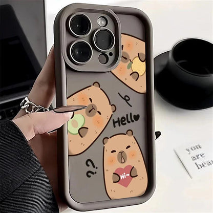 Cute Phone Cases For iPhone 11, 14 Pro Max, 12, 13, 14, 15, XS Max, XR, X, and 7/8 Plus - Funny Groundhog Silicone Cover - TSP242 - Touchy Style