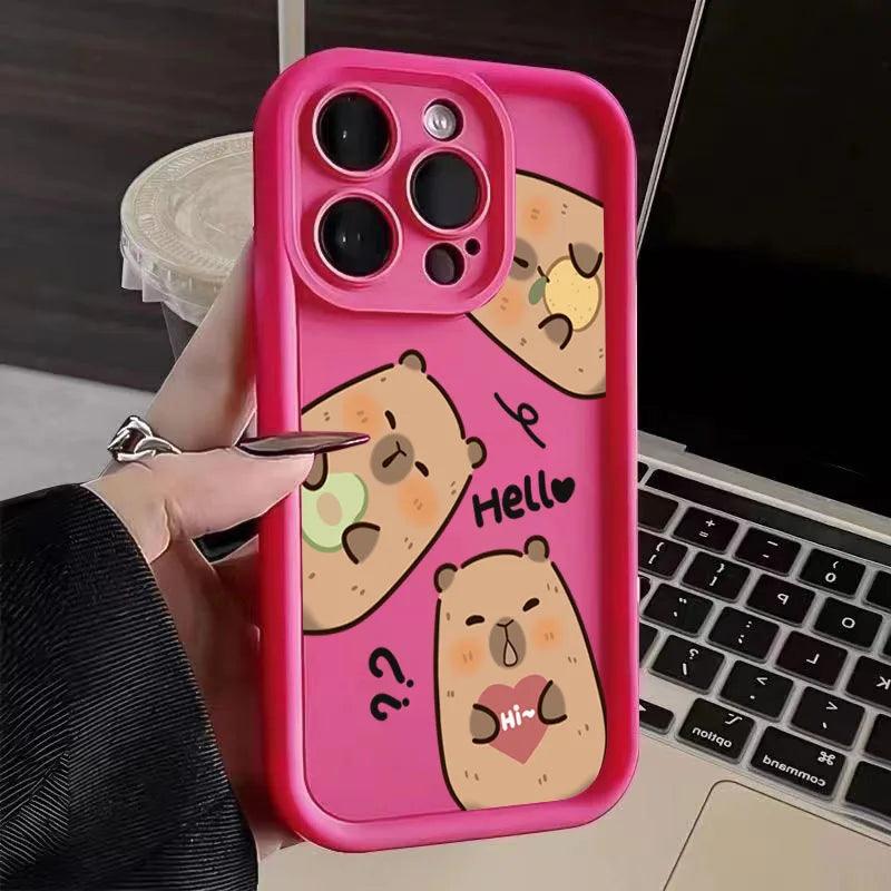 Cute Phone Cases For iPhone 11, 14 Pro Max, 12, 13, 14, 15, XS Max, XR, X, and 7/8 Plus - Funny Groundhog Silicone Cover - TSP242 - Touchy Style