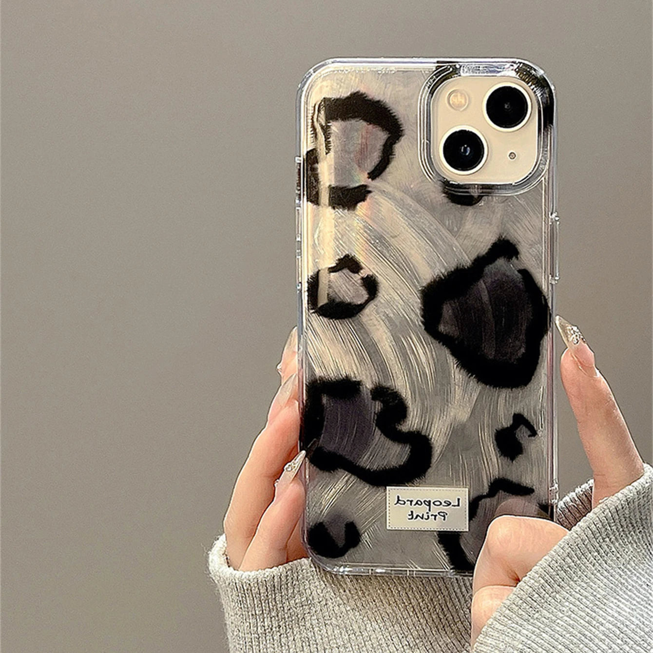 Cute Phone Cases for iPhone 11-15 Pro Max - Laser Leopard Print Bumper Cover - TSP355 - Touchy Style