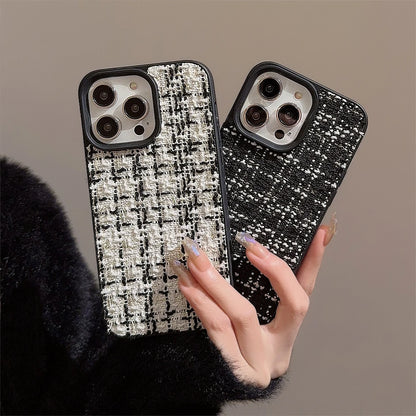 Cute Phone Cases for iPhone 11-15 Pro Max - Soft Tweed Plaid - TSP322 - Touchy Style