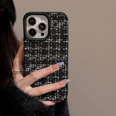 Cute Phone Cases for iPhone 11-15 Pro Max - Soft Tweed Plaid - TSP322 - Touchy Style