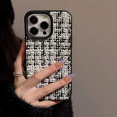 Cute Phone Cases for iPhone 11-15 Pro Max - Soft Tweed Plaid - TSP322 - Touchy Style