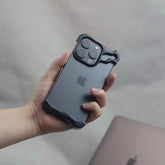 Cute Phone Cases for iPhone 12, 13, 14, 15, 16 Pro Max & Pro Plus - Irregular Aluminum Alloy Bumper Metal Cover - TSP384 - Touchy Style