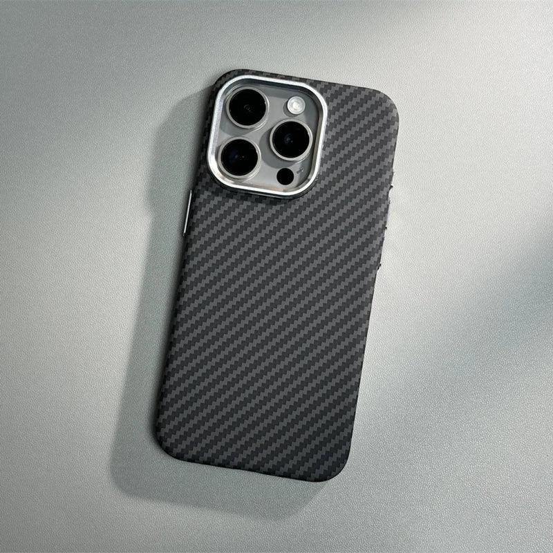 Cute Phone Cases for iPhone 12, 13, 14, 15, and Pro Max models - Carbon Fibre Hard PC Armor Cover - TSP200 - Touchy Style