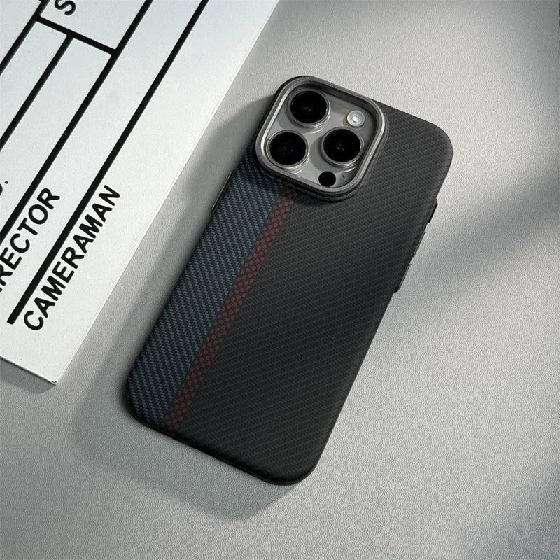 Cute Phone Cases for iPhone 12, 13, 14, 15, and Pro Max models - Carbon Fibre Hard PC Armor Cover - TSP200 - Touchy Style